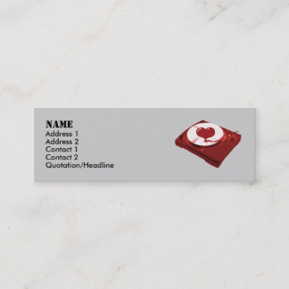 DJ Heart Turntable Profile Cards Mini Visitkort