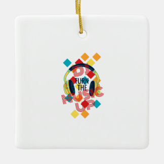 DJ höjer musiken Julgransprydnad Keramik