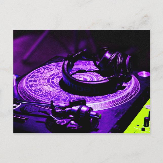 DJ-hörlurar 3 Vykort (Framsida)