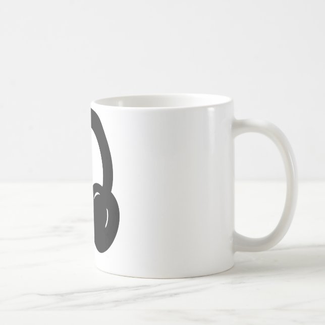 dj-hörlurar kaffemugg (Höger)