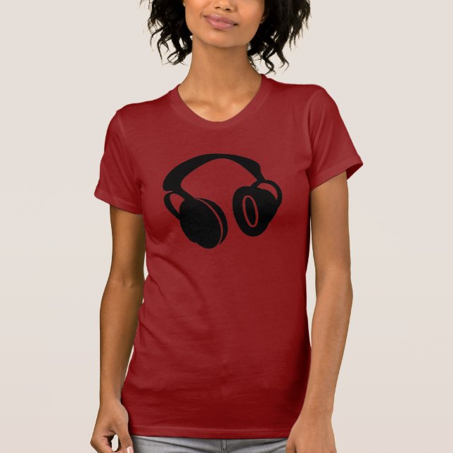Dj-hörlurar Tee Shirt (Framsida)
