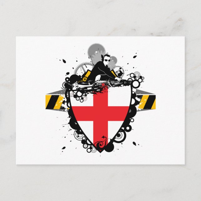 DJ i England Vykort (Framsida)