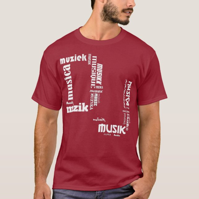 DJ i internationell Languages Shirt T (Framsida)