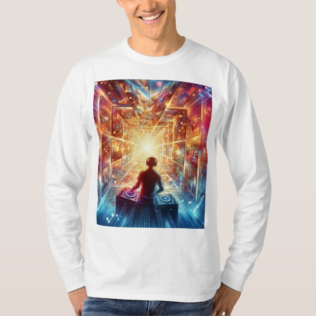 DJ i Spegel Maze T-Shirt (Framsida)