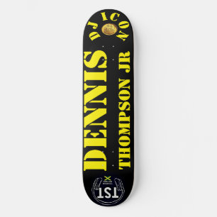DJ ICON DENNIS THOMPSON JR 8 1/2" Skateboarddäck Mini Skateboard Bräda 18,5 Cm