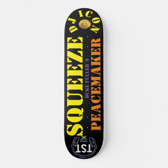 DJ ICON SQUEEZE PEACKEMAKER8 1/4-tums Skateboard D (Framsida)