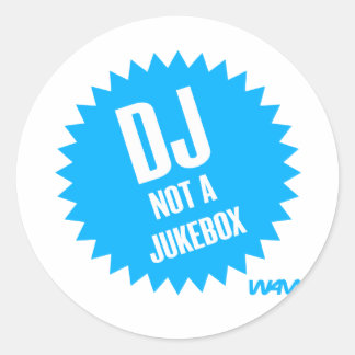 DJ inte en jukebox Runt Klistermärke