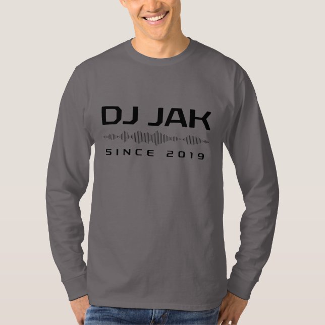 DJ JAK Smoke Grått Soundwave Långärmad Tee (Framsida)