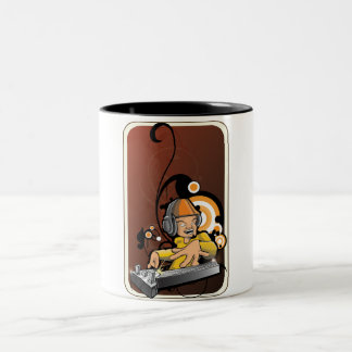 Dj-kaffe Två-Tonad Mugg