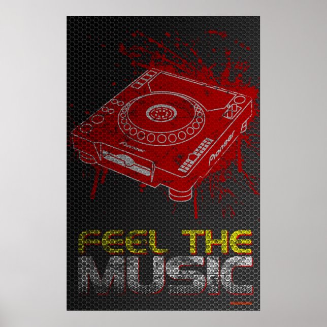 DJ Känn musiken Poster - Pioneer CDJ Graffiti (Framsidan)