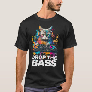 DJ Katt EDM Rave Kläder Vaporwave Kläder Dub Tec T Shirt