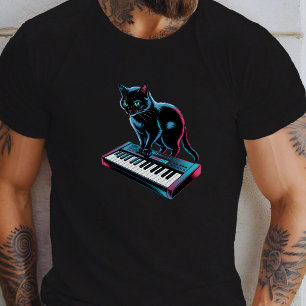 DJ Katt Rollig 80- och 90-tals Disco Katt Musik T Shirt