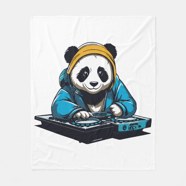 DJ Kawaii Panda Fleecefilt (Framsidan)