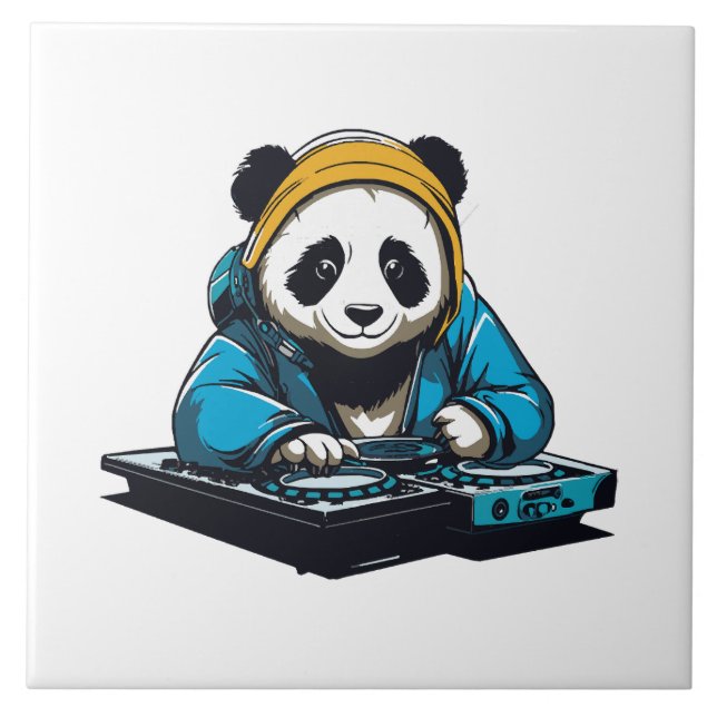 DJ Kawaii Panda Kakelplatta (Framsidan)