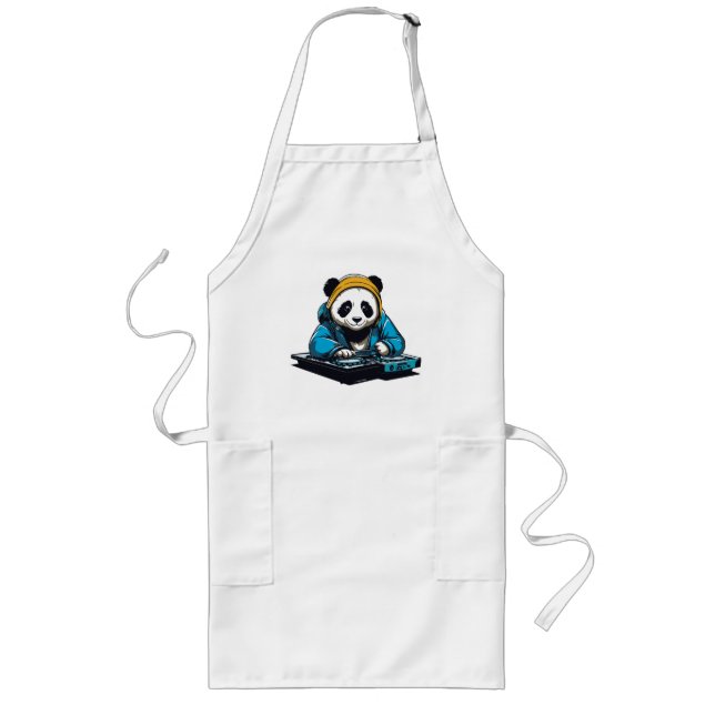 DJ Kawaii Panda Långt Förkläde (Framsidan)