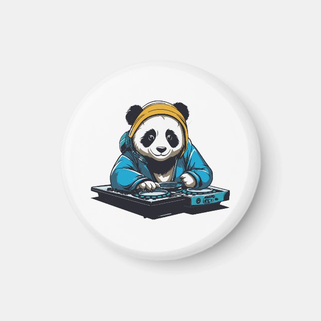 DJ Kawaii Panda Magnet (Framsidan)