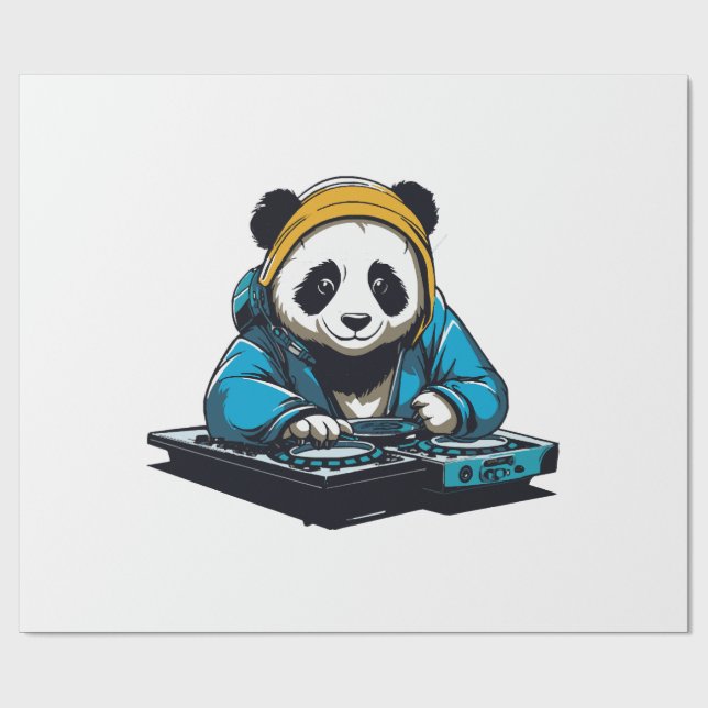 DJ Kawaii Panda Presentpapper (Platt)