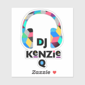 DJ Kenzie Q cut Vinyl Sticker Klistermärken