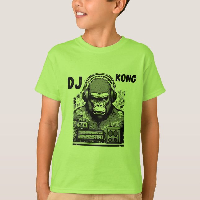 Dj kong t-shirt för pojkar (Framsida)