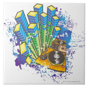 Dj-kontrollbord Kakelplatta