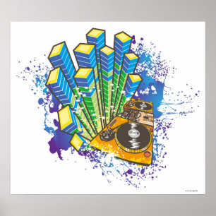 Dj-kontrollbord Poster