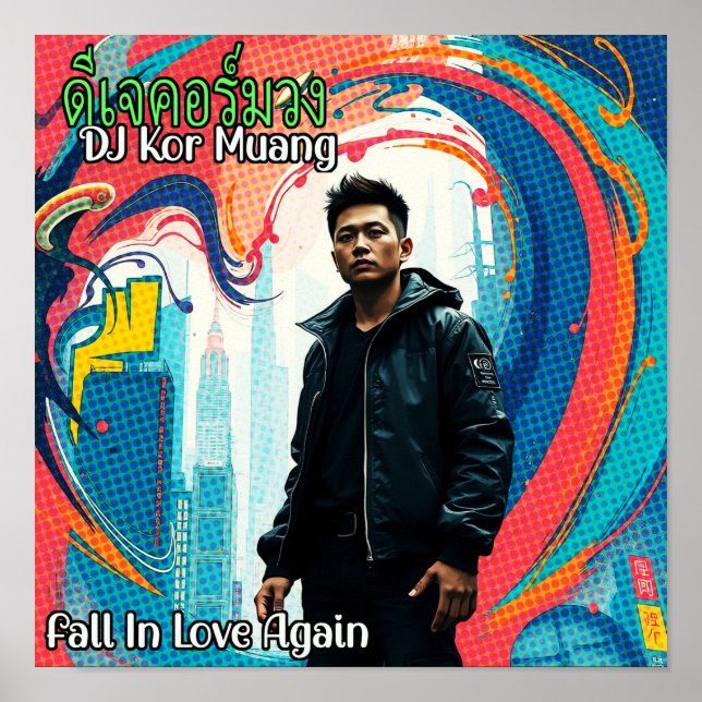 DJ Kor Muang - Fall in Kärlek igen Poster (Framsidan)
