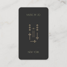 DJ-kort för Anpassningsbar Black & Gult 2018