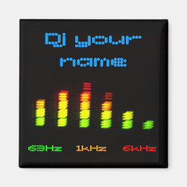 Dj Lägg till ditt namn Personal Equalizer Pub Magnet