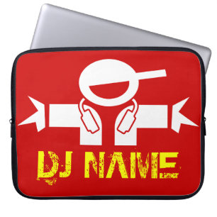 Dj-laptop sleeve med beställnings- deejaynamn