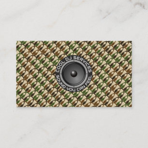 DJ Ljudlogotyp/ Modern Varm Ljudidentitetsdesign Visitkort