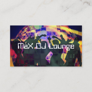 DJ Lounge Pub Klubb Affärskort Visitkort