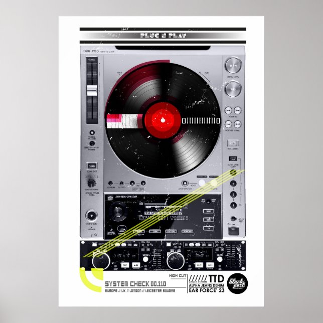 DJ maskin Poster (Framsidan)