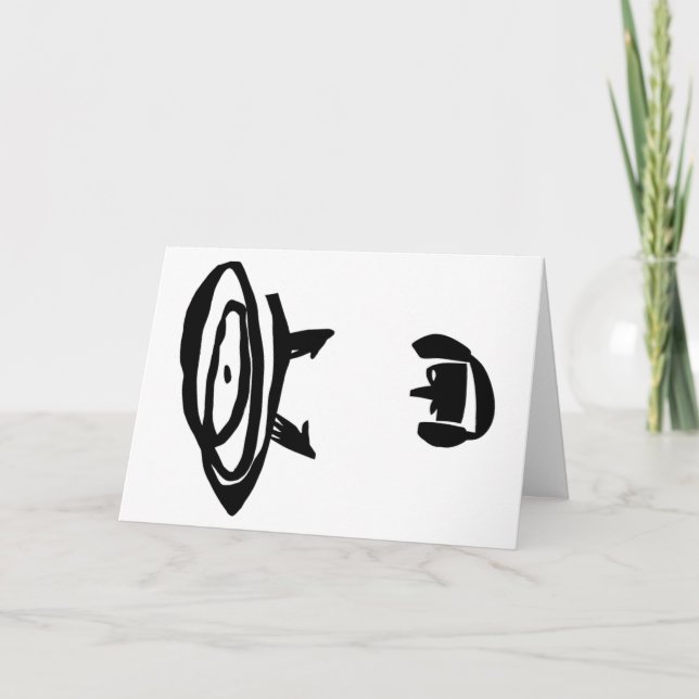 DJ MED HEADPHONES TACK KORT (Framsida)