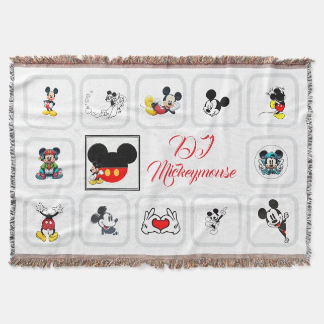 DJ Mickeymouse Throw Blanket Filt (Framsidan)
