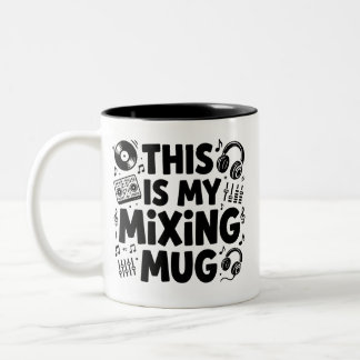 DJ Mixing Mug | Funny Music Lover Coffee Cup Två-Tonad Mugg