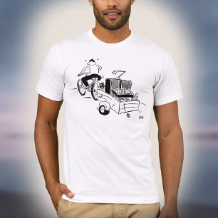 DJ Mobil Disco Skivspelare Tecknad Film T Shirt