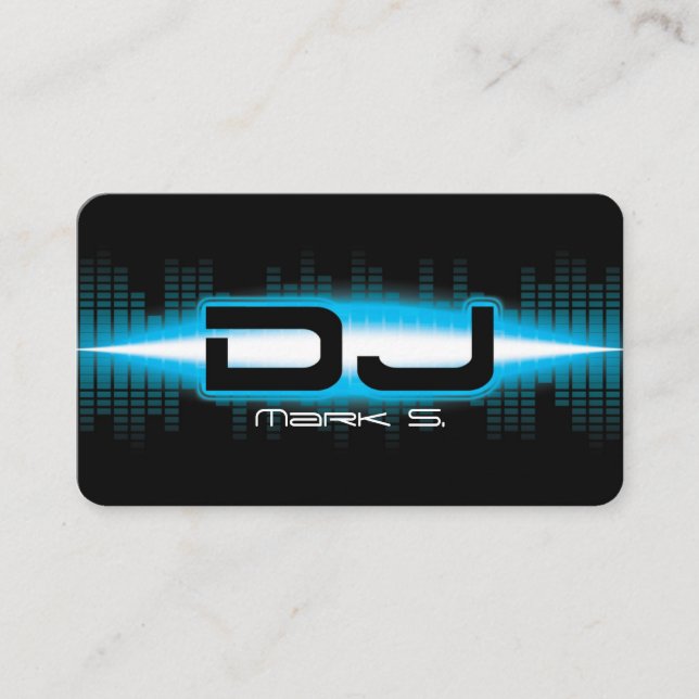 DJ Modern Himlar Blue Affärskort Visitkort (Framsida)