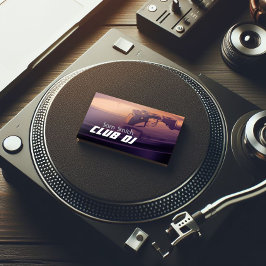 DJ Modern Metalic Snyggt Vinyl Recder Mixer Visitkort