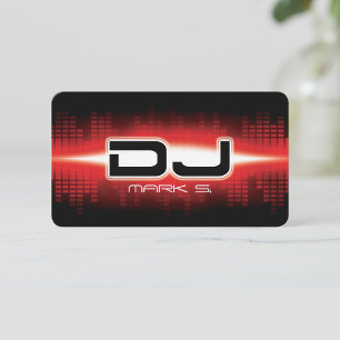 DJ Modern Red Affärskort Visitkort