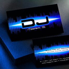 DJ Modern Royal Blue Affärs Kort