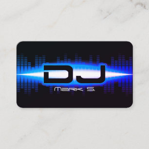 DJ Modern Royal Blue Affärskort Visitkort
