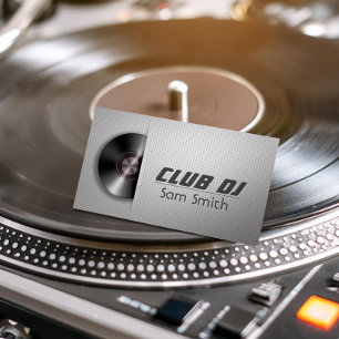 DJ Modern Snyggt Turntable Vinyl Recder Mixer Visitkort