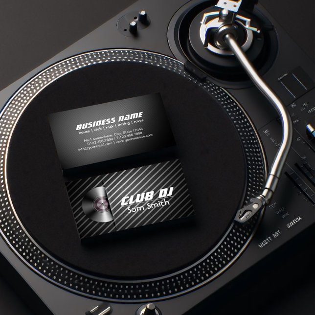 DJ Modern Snyggt Turntable Vinyl Recder Mixer Visitkort (Skapare uppladdad)