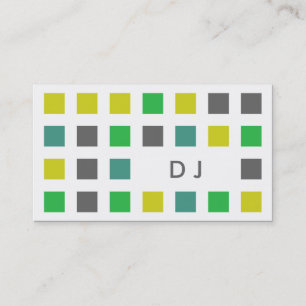 DJ (modets kvadrater) Visitkort