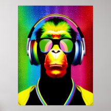 DJ Monkey Music Älskare DJ Chimp Humor