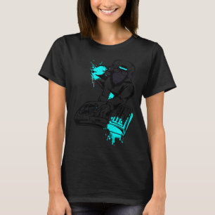 DJ Monkey Music Party Roligt Sunglasses Dance Part T Shirt