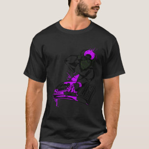DJ Monkey Music Party Roligt Sunglasses Monkey Hea T Shirt
