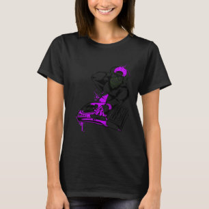 DJ Monkey Music Party Roligt Sunglasses Monkey Hea T Shirt