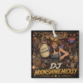 DJ MOONSHINEMICKEY DUBBELSIDIG NYCKELRING