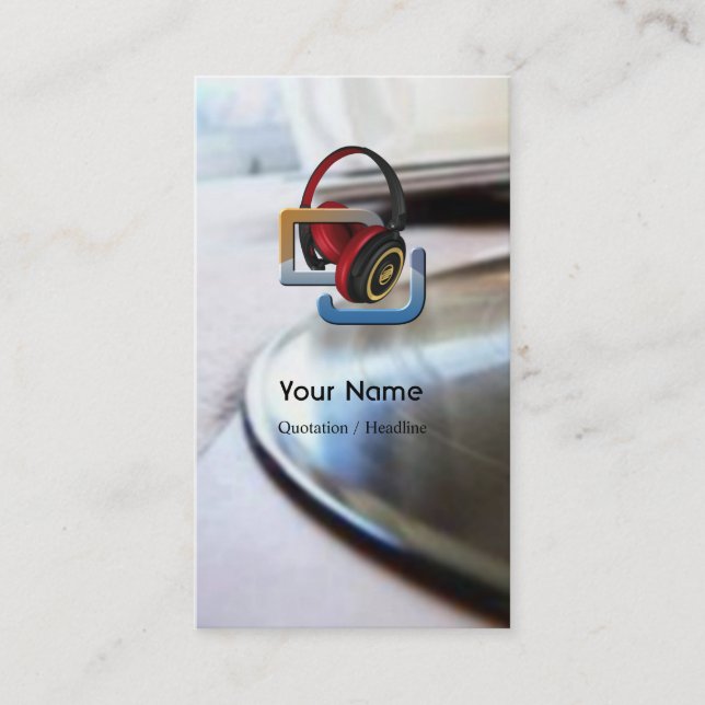 DJ Music Affärskort Visitkort (Framsida)